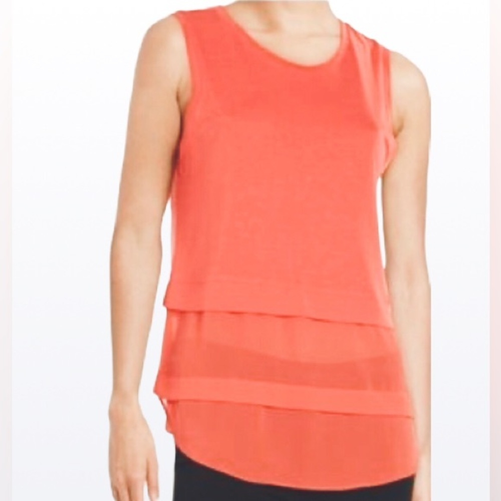 🌟Host Pick🌟Michael Kors M  Coral Sleeveless Top with Tiers